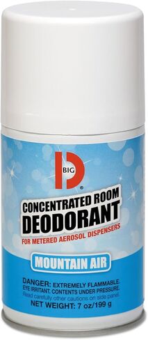 مزيل رائحة العرق المركز من Big D 463 لموزعات الأيروسول المقننة، عطر الهواء الجبلي، 7 أونصة (عبوة من 12) - معطر هواء مثالي للحمامات والمكاتب والمدارس والمطاعم والفنادق والمتاجر in Saudi Arabia
