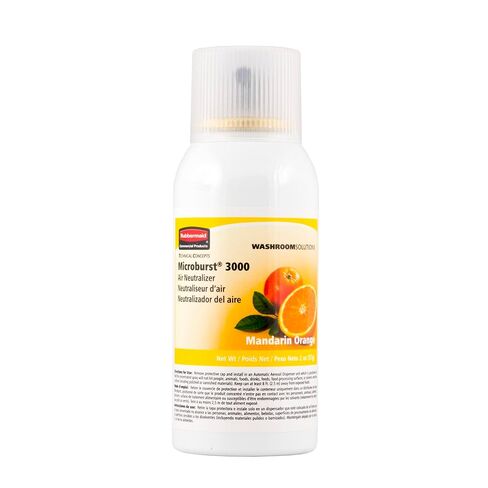 منتجات رابر ميد التجارية Microburst 3000 Aerosol Air Freshener Refill، برتقال اليوسفي، نظام التحكم التلقائي في الرائحة، للحمامات في المطاعم/الفنادق/المدارس/المطارات/المكاتب، عبوة من 12 قطعة in Saudi Arabia