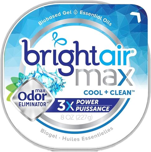 BRIGHT Air Max Odor Eliminator Air Freshener, Cool And Clean, 8 Oz Jar in Kuwait