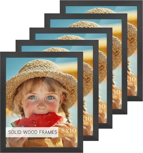 إطارات صور مجمعة من الزجاج الحقيقي المزدحمة - 10 حزمة ، مجموعة إطار معرض الجدار ، أحجام متعددة بما في ذلك 8x10 ، 5x7 ، 4x6 ، ديكور جدار مجمعة للتعليق أو شاشة الطاولة ، بني in Kuwait