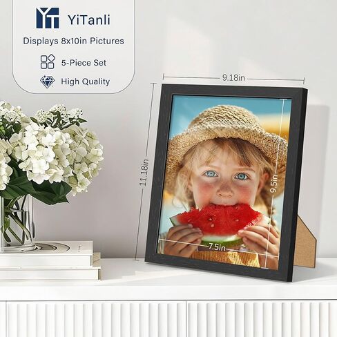 إطارات صور مجمعة من الزجاج الحقيقي المزدحمة - 10 حزمة ، مجموعة إطار معرض الجدار ، أحجام متعددة بما في ذلك 8x10 ، 5x7 ، 4x6 ، ديكور جدار مجمعة للتعليق أو شاشة الطاولة ، بني in Kuwait