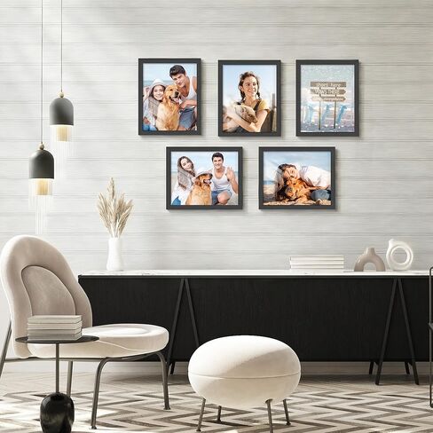 إطارات صور مجمعة من الزجاج الحقيقي المزدحمة - 10 حزمة ، مجموعة إطار معرض الجدار ، أحجام متعددة بما في ذلك 8x10 ، 5x7 ، 4x6 ، ديكور جدار مجمعة للتعليق أو شاشة الطاولة ، بني in Kuwait