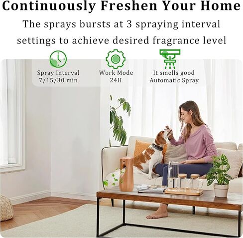 Automatic Air Freshener Spray Dispenser (4-Pack), Free Standing or Wall Mounted Adjustable Aromatherapy Machines for Home, Indoor, Bathrooms, Offices, Hotels and Commercial Places (Wood, 001) in Kuwait