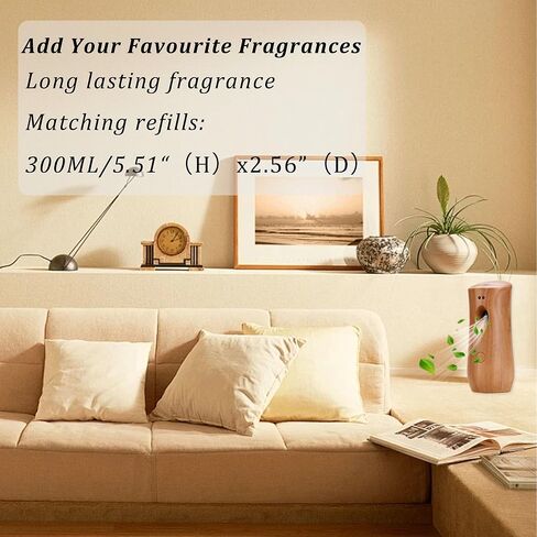 Automatic Air Freshener Spray Dispenser (4-Pack), Free Standing or Wall Mounted Adjustable Aromatherapy Machines for Home, Indoor, Bathrooms, Offices, Hotels and Commercial Places (Wood, 001) in Kuwait