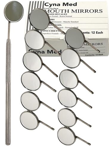 Dental Mouth Mirrors Size #5 Cone Socket Dental Instruments Pack of 12 in Kuwait