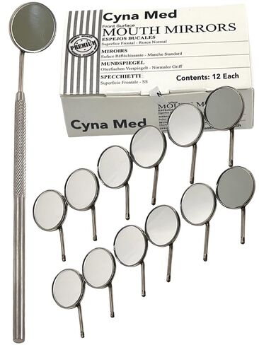 Dental Mouth Mirrors Size #5 Cone Socket Dental Instruments Pack of 12 in Kuwait