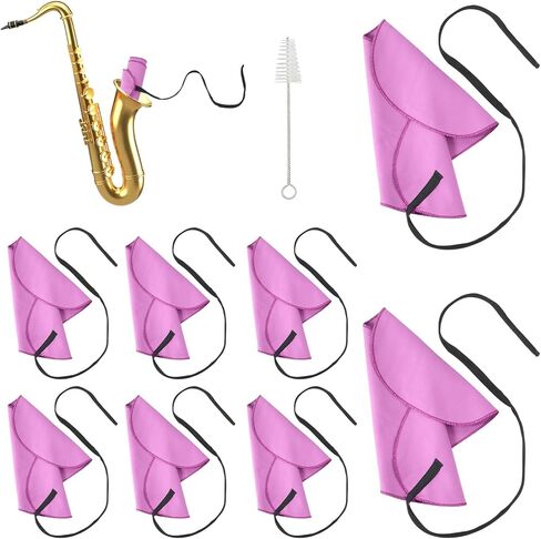 8 Pcs Cleaning Cloth Swab for Inside Tube with Weighted Endpoint and Equipped with a Brush, Cleaning Accessories Suitable for Saxophone, Flute, Piccolo, Clarinet(Purple) in Saudi Arabia