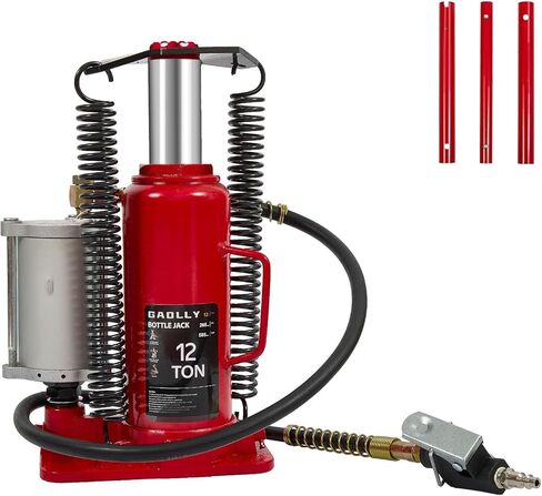 Air Hydraulic Bottle Jack, 20 Ton (44600) lbs Hydraulic Bottle Jack with 10.2''-20.1'' Lifting Range & Manual Hand Pump, for Pickup, Truck, RV, Auto Repair in Saudi Arabia