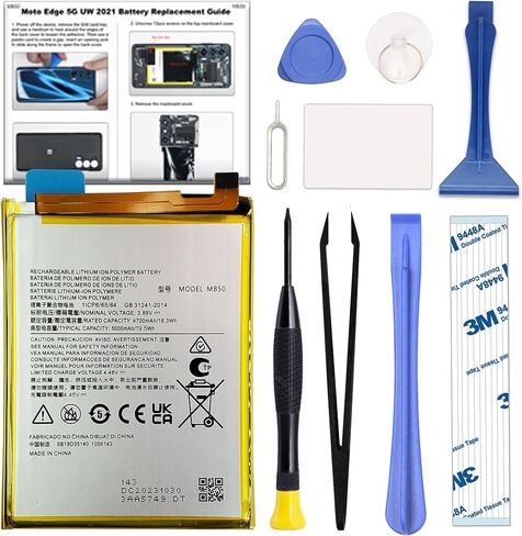GREEN FUSION New QF50 Li-ion Upgraded Battery Compatible with Motorola G34 5G XT2363 / G 5G 2024 XT2417 / G04 2024 XT2421, Includes Repair Tools in Kuwait