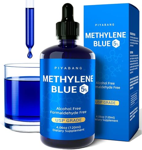 الميثيلين الأزرق من الدرجة الصيدلانية، 5% من الدرجة USP قطرات الميثيلين الزرقاء للبشر، تم اختبارها بواسطة طرف ثالث - بدون كحول، 120 مل in Kuwait