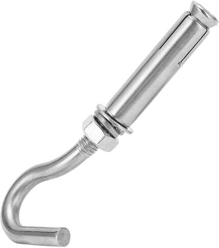 304 Stainless Steel M8 Expansion Hooks 10Pcs Heavy Duty Wall Anchors with Anti Slip Design for Concrete Brick Masonry Rust Proof High Temperature Resistance Silver 100mm Len in Saudi Arabia