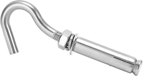 304 Stainless Steel M8 Expansion Hooks 10Pcs Heavy Duty Wall Anchors with Anti Slip Design for Concrete Brick Masonry Rust Proof High Temperature Resistance Silver 100mm Len in Saudi Arabia