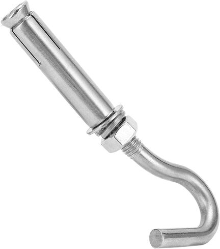 304 Stainless Steel M8 Expansion Hooks 10Pcs Heavy Duty Wall Anchors with Anti Slip Design for Concrete Brick Masonry Rust Proof High Temperature Resistance Silver 100mm Len in Saudi Arabia