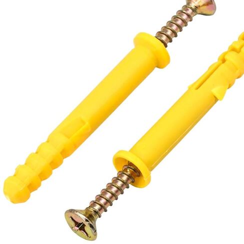 30 PCS Plastic Wall Anchors with Screws, M6x30 Expansion Tube Set, Plasterboard Plugs Self Tapping Screw for Wall Mounting and Fastening in Saudi Arabia