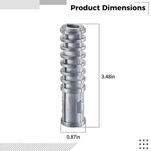 Generic قوي وجودة، تشطيب مجلفن، تصميم أسطواني، درع S للخشب، مسامير توسيع خشبية من سبائك الزنك، 5/8 مسامير خرسانية، 30 حزمة in Saudi Arabia