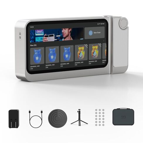 3DMakerpro 3D Scanner Toucan، ماسحات ضوئية ثلاثية الأبعاد الكل في واحد للطباعة ثلاثية الأبعاد، مسح سهل للكائنات الصغيرة إلى الكبيرة، لا يتطلب جهاز كمبيوتر، 32 جيجابايت + 256 جيجابايت (ممتاز) in Kuwait