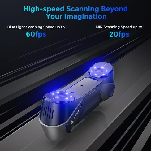 Creality 3D Scanner CR-Scan Raptor, Upgraded Handled 3D Scanner with Blue Laser Lines&NIR 60FPS 3D Scanning, 0.02mm Accuracy Anti-Shake Tracking 24-Bit Full-Color for iOS Mac Windows Android in Saudi Arabia