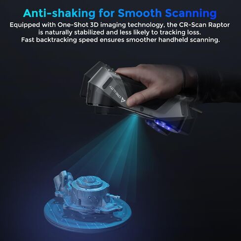 Creality 3D Scanner CR-Scan Raptor, Upgraded Handled 3D Scanner with Blue Laser Lines&NIR 60FPS 3D Scanning, 0.02mm Accuracy Anti-Shake Tracking 24-Bit Full-Color for iOS Mac Windows Android in Saudi Arabia