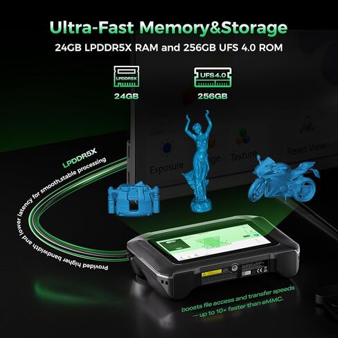 Creality Sermoon P1 Wireless 3D Scanner, 100FPS High-Speed Scanning with Blue Laser & NIR, All-in-One Standalone 0.02mm Accuracy, Built-in Computer & WiFi 7 in Saudi Arabia