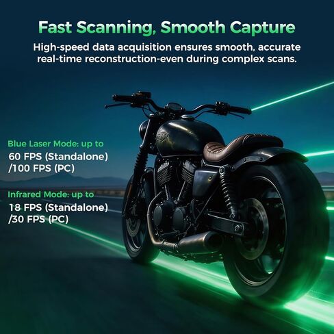 Creality Sermoon P1 Wireless 3D Scanner, 100FPS High-Speed Scanning with Blue Laser & NIR, All-in-One Standalone 0.02mm Accuracy, Built-in Computer & WiFi 7 in Saudi Arabia
