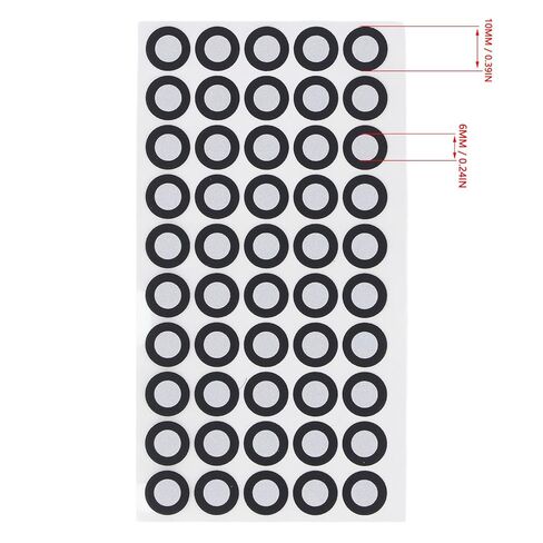 أهداف تحديد المواقع مقاس 6 مم مع محيط أسود للماسح الضوئي ثلاثي الأبعاد، وعلامات المسح الضوئي ثلاثي الأبعاد، والنقاط، وعلامات النقطة المرجعية للملصقات، وعلامات الانعكاس، للمسح الضوئي ثلاثي الأبعاد والتتبع البصري (750) in Kuwait