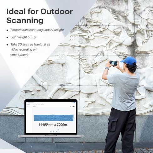 ماسح ضوئي EINSTAR Vega ثلاثي الأبعاد مع حامل ثلاثي الأرجل، ماسح ضوئي لاسلكي محمول ثلاثي الأبعاد بتصميم الكل في واحد، مسح شامل للأشياء، دعم المسح الخارجي، ذاكرة الوصول العشوائي 32 جيجا + 512 جيجا SSD، شاشة لمس AMOLED 2K in Kuwait
