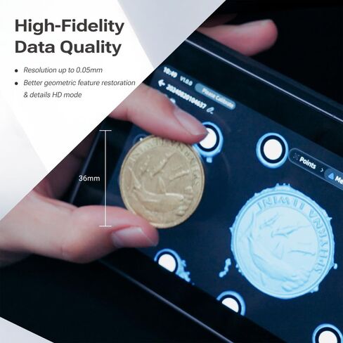 ماسح ضوئي EINSTAR Vega ثلاثي الأبعاد مع حامل ثلاثي الأرجل، ماسح ضوئي لاسلكي محمول ثلاثي الأبعاد بتصميم الكل في واحد، مسح شامل للأشياء، دعم المسح الخارجي، ذاكرة الوصول العشوائي 32 جيجا + 512 جيجا SSD، شاشة لمس AMOLED 2K in Kuwait