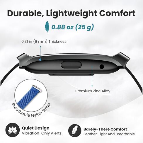 Herz P1 Smart Band Bracelet - Health Wristband Fitness Tracker for Heart Rate, Sleep, Stress, Track Steps, Activity & Body Temperature, 30 Days Battery, Subscription Free App, 1ATM Water Resistant in Kuwait