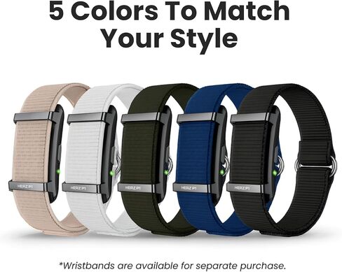 Herz P1 Smart Band Bracelet - Health Wristband Fitness Tracker for Heart Rate, Sleep, Stress, Track Steps, Activity & Body Temperature, 30 Days Battery, Subscription Free App, 1ATM Water Resistant in Kuwait