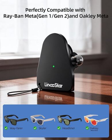 محول شحن متوافق مع نظارات Ray Ban Meta (الجيل 1&2) Wayfarer/Skyler/Headliner وOakley Meta HSTN، موصل شاحن محمول مع منفذ USB C لملحقات نظارات Meta AI الذكية، عبوتان in Kuwait