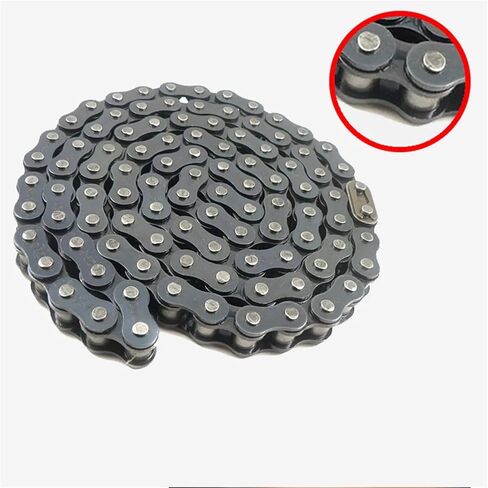 04C-1 Carbon Steel Roller Chain/Link Connector Transmission Single Chain Pitch 6.35mm Half/Full Buckle 1Pcs ﻿(Roller Chain 0.5M) in Saudi Arabia