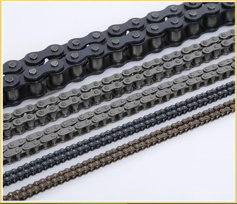 04C-1 Carbon Steel Roller Chain/Link Connector Transmission Single Chain Pitch 6.35mm Half/Full Buckle 1Pcs ﻿(Roller Chain 0.5M) in Saudi Arabia