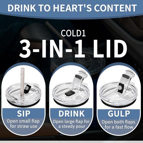 عبوتان من الأغطية البديلة المتوافقة مع تقليل الكوب، غطاء بديل لـ 40 أونصة 50 أونصة، حلقة سيليكون محكمة لمنع التسرب، ملاءمة مثالية بدون رذاذ، أغطية الأكواب متوافقة مع القش in Kuwait