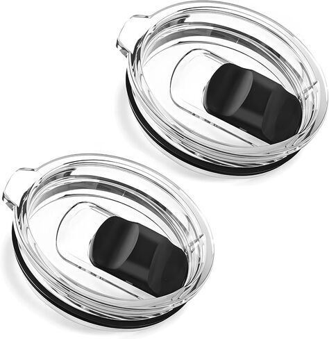 2 غطاء كوب بديل متوافق مع Ember 14 أونصة (الجيل الأول والثاني)، غطاء كوب منزلق مغناطيسي، مقاوم للرذاذ، أسود/شفاف in Kuwait