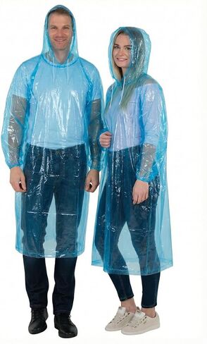 عبوة كبيرة من معطف المطر من ويلرز للاستعمال مرة واحدة للبالغين من معطف واق من المطر في حالات الطوارئ - عبوة من 5 قطع in Kuwait