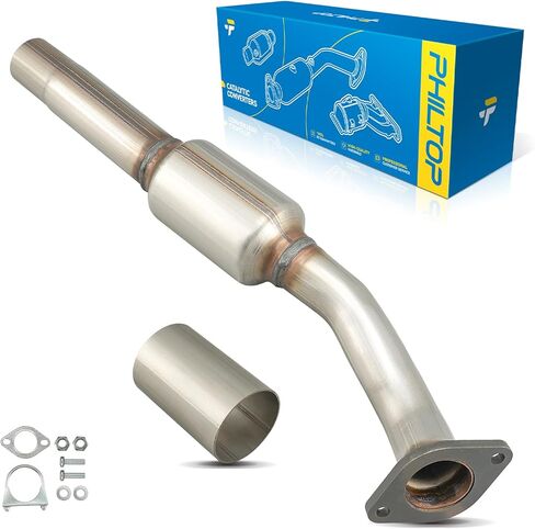 PHILTOP Rear Catalytic Converter Compatible with 2006-2008 RAV4 2.4, 2009-2012 RAV4 2.5L - Replace# 16432, 642237, 40787 Direct-Fit Stainless Steel (EPA Compliant) in Saudi Arabia