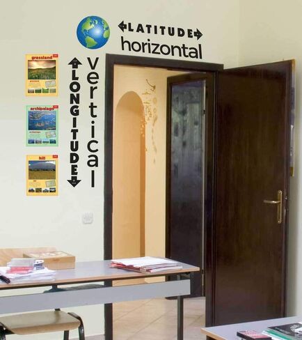 Teacher's Discovery Latitude and Longitude Wall Decal in Saudi Arabia