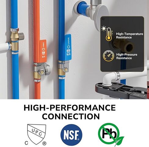 Pex Fittings, 3/4" Male NPT to 3/4" Pex Male Adapter, Heavy-Duty Brass Crimp Fittings for PEX Pipes with Leak-Resistant Construction, NSF & UPC Certified, 4 Pack in Kuwait