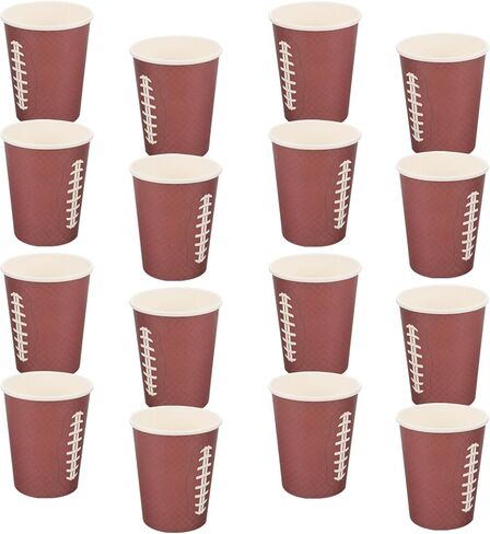 24pcs Disposable Football Party Paper Cups, Thickened Paper Water Cups for Sports Events, Tailgate and Picnic Beverage Use in Saudi Arabia