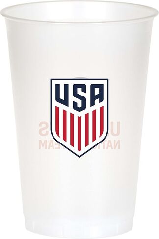 قل مرحباً! كأس العالم USMNT 2026، أكواب بلاستيكية متعددة الألوان لكرة القدم للرجال، 20 أونصة، 24 قيراط. in Saudi Arabia