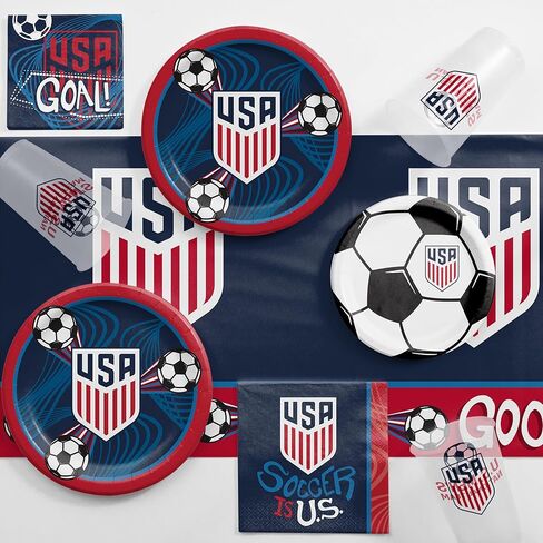 قل مرحباً! كأس العالم USMNT 2026، أكواب بلاستيكية متعددة الألوان لكرة القدم للرجال، 20 أونصة، 24 قيراط. in Saudi Arabia