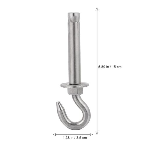 Luxshiny 2pcs Stainless Steel Expansion Bolt Hooks Heavy Duty Swing Hangers Hammock Anchor Hooks for Outdoor Hanging and Beam Support in Kuwait