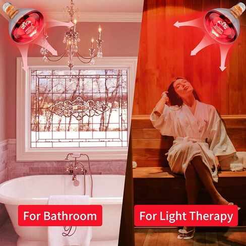 6 Pack 250W Heat Lamp Bulbs for Chicks, R40 Brooder Heat Lamp for Chickens, Infrared Reflector Heating Bulbs, Incandescent Heat for Pet, Bathroom, Food in Saudi Arabia