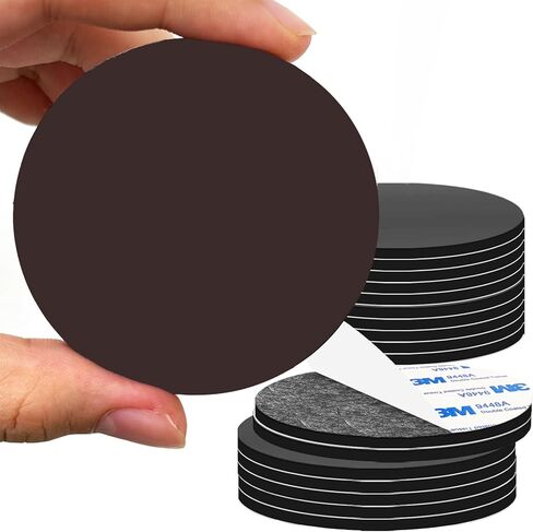 نقطة مغناطيسية مرنة مع لاصق ذاتي، مغناطيس دائري كبير مع دعامة لاصقة للسبورة البيضاء الحرفية، مدرسة الحرف اليدوية للثلاجة، 18 قطعة بقطر 60 مم 2.36 بوصة × 0.08 بوصة in Kuwait