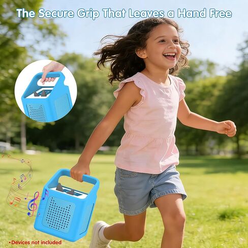 Silicone Case for Toniebox 1 Audio Player, Shockproof & Scratch-Resistant Portable Protective Cover Sleeve for Tonies Toniebox 1 Accessories with Carry Handle (Blue) in Saudi Arabia