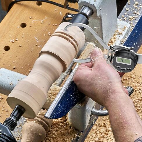 HDLNKAK مقياس الفرجار الخارجي الرقمي، صالح 0-6 "قراءات مترية/كسرية/عشرية، فكي سبيكة، فرجار دائري رقمي مع وظيفة التثبيت للأعمال الخشبية. in Kuwait