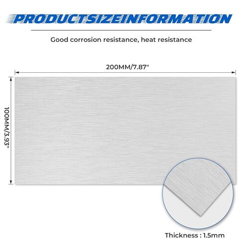 3 Pack 6061 T651 Aluminum Sheet 6" x 6", 18 Gauge (1mm) Metal Plate with Protective Film for DIY, Machining, Industrial Use in Kuwait