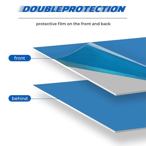 3 Pack 6061 T651 Aluminum Sheet 6" x 6", 18 Gauge (1mm) Metal Plate with Protective Film for DIY, Machining, Industrial Use in Kuwait