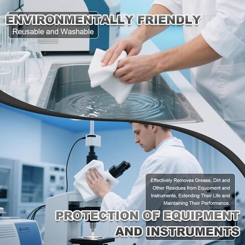 Cleanroom Wipers 6"x6"(150 Pcs, 100% Polyester, Class 100, 140GSM) Double Knit 100% Lint Free Cloths with Ultra-fine Filaments, Laser Sealed Edge Ultra-Soft Wipers in Kuwait