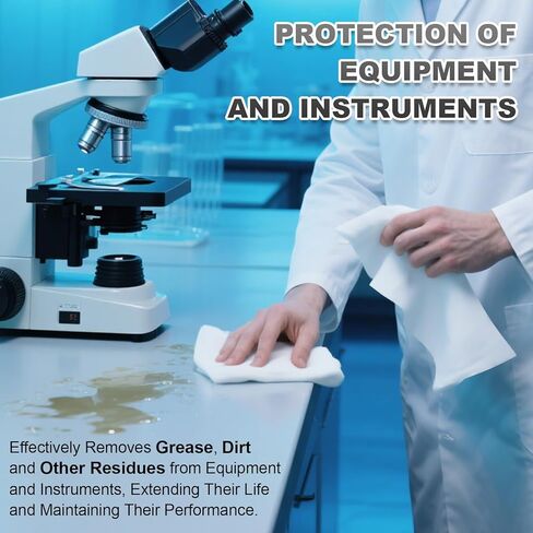 Cleanroom Wipers 6"x6"(150 Pcs, 100% Polyester, Class 100, 140GSM) Double Knit 100% Lint Free Cloths with Ultra-fine Filaments, Laser Sealed Edge Ultra-Soft Wipers in Kuwait